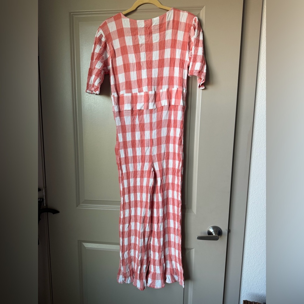 ASOS Pink and White Checkered Jumpsuit - Picture 6 of 9